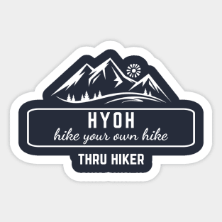 HYOH Hike Your Own Hike Thru Hiking Gear Sticker